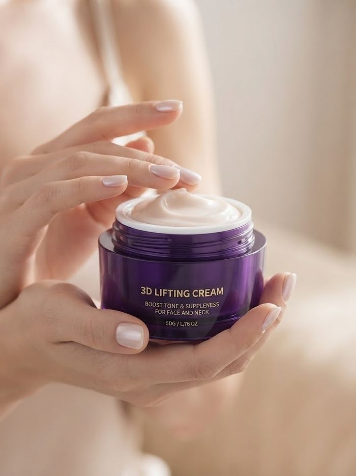 Application de la crème